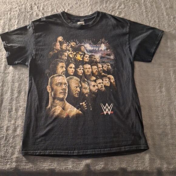 2015 WWE Live Tour "I Was There" T-Shirt Large Wyatt Cena Reigns Black Cotton - Picture 1 of 7
